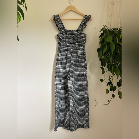 BDG textured black & whie straight leg jumpsuit - Picture 5 of 6